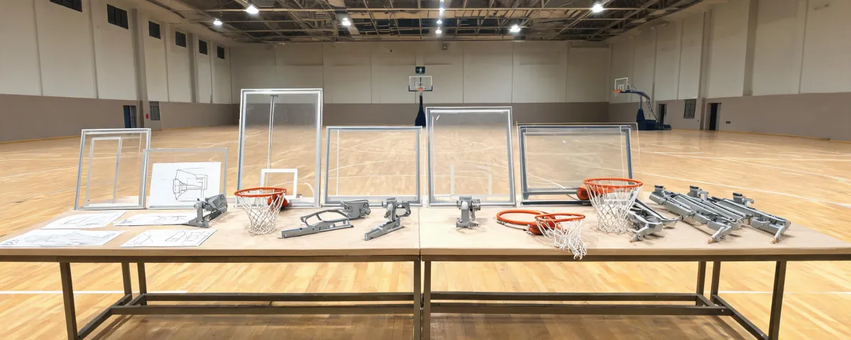 Hoop components arranged for a factory quotation review